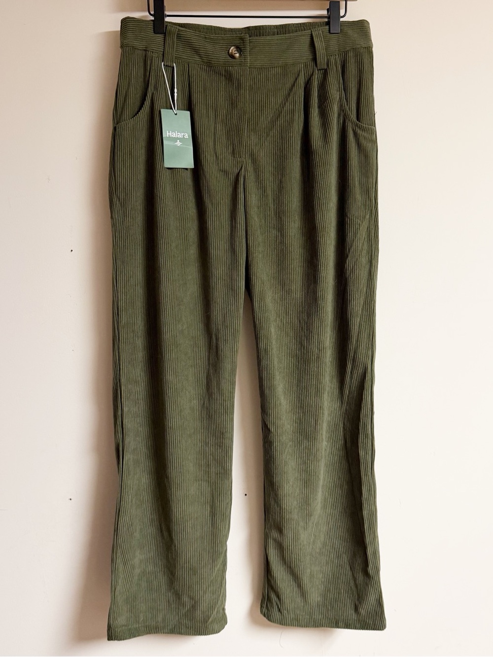 NWT Halara Mid Rise Zipper Pocket Corduroy Casual Pants Size Large - Picture 8 of 13
